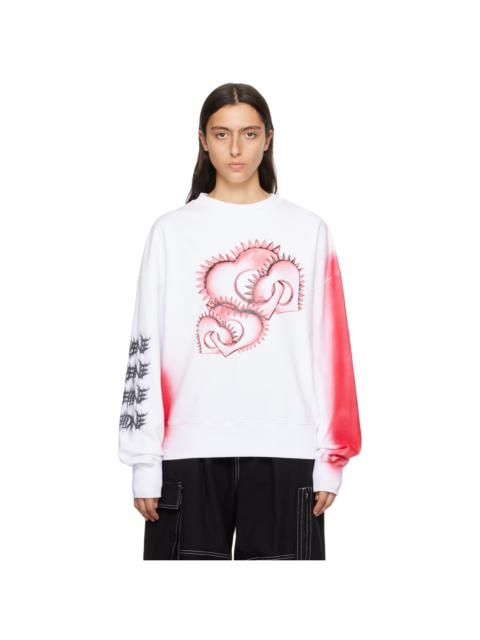 We11done White Printed Sweatshirt