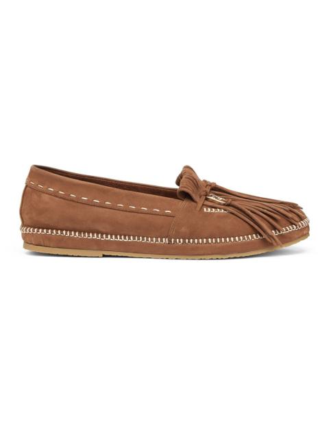FENDI nubuck leather loafers