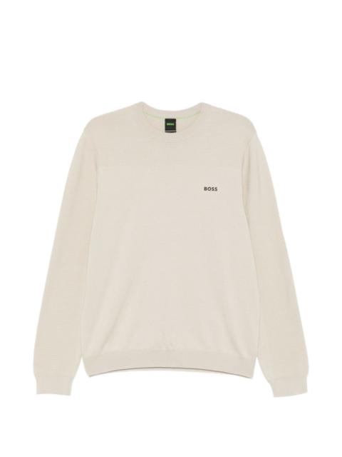 BOSS ribbed crew-neck sweater