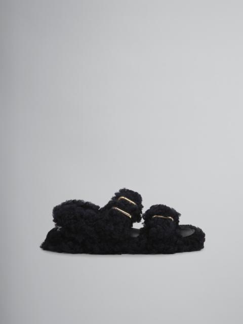 Marni BLACK SHEARLING FUSSBET
