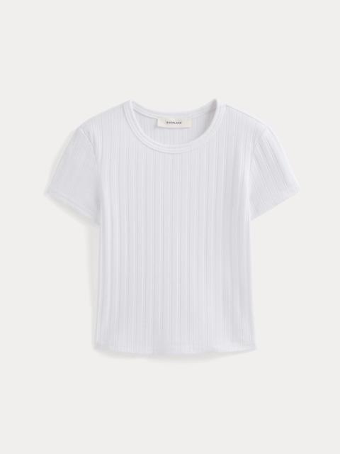 EVERLANE CROPPED CREW IN POINTELLE