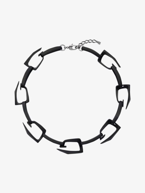 Givenchy LARGE GIV CUT NECKLACE IN METAL AND ENAMEL