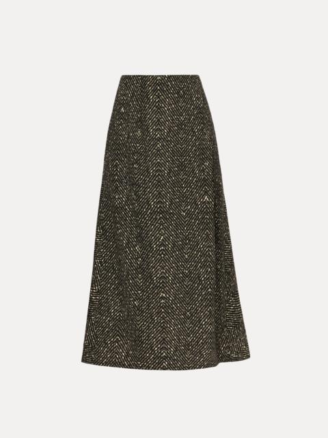 CHEVRON WOOL SKIRT