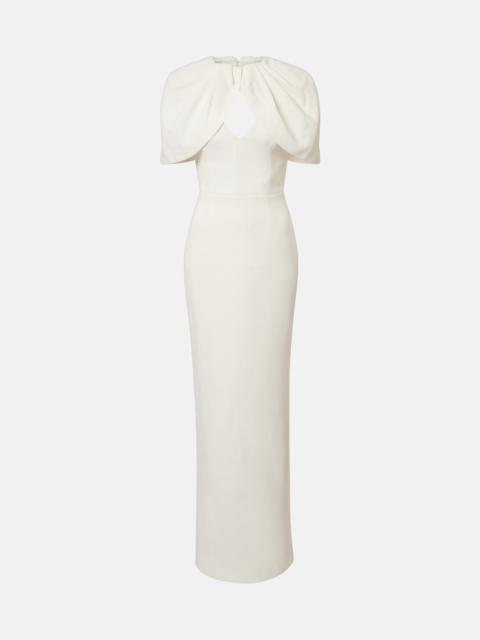 REBECCA VALLANCE Bridal Cameron caped crêpe gown