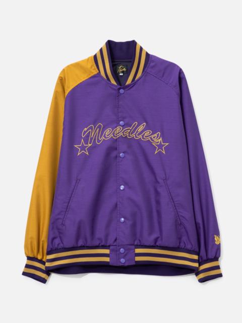 NEEDLES STADIUM JACKET - POLY SHANTUNG