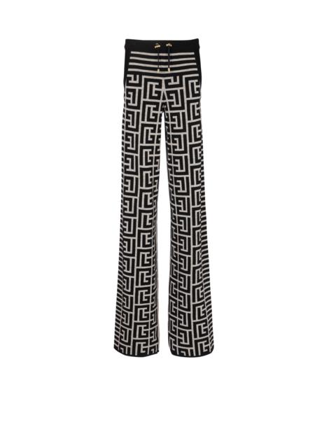 Balmain Monogrammed knit trousers
