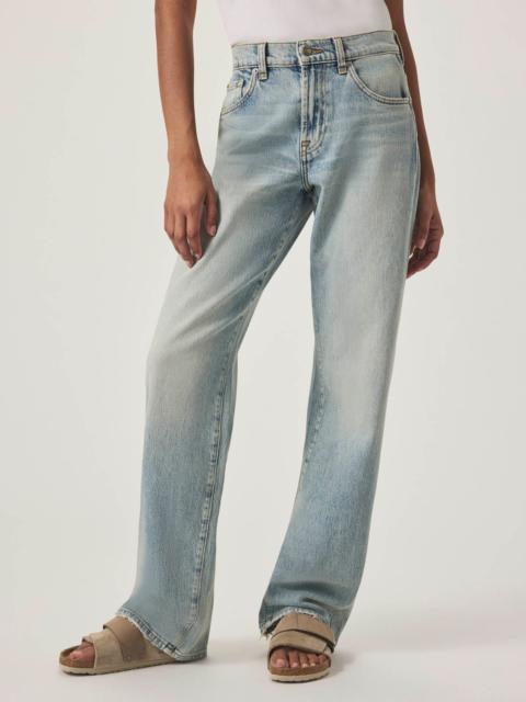Splendid Straight Leg Worn Hem Jean