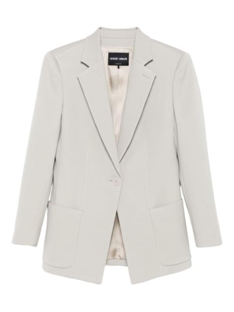 GIORGIO ARMANI single-button patch-pocket blazer