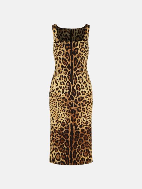 LEOPARD-PRINT SILK DRESS