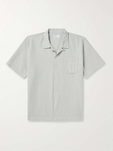 Universal Works Road Convertible-Collar Waffle-Knit Cotton Shirt