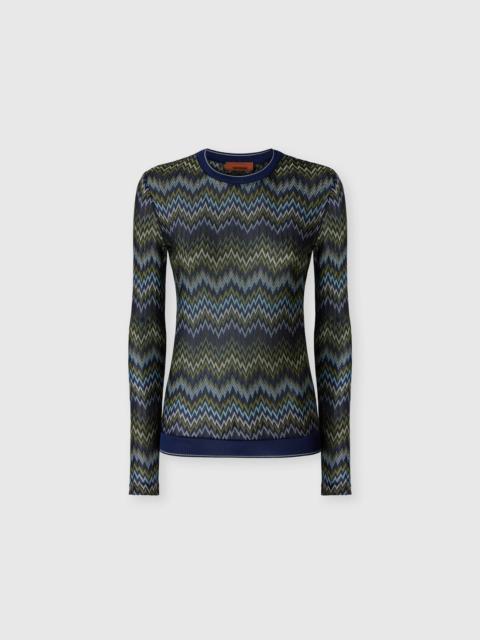 Missoni Long-sleeve viscose sweater with snake motif