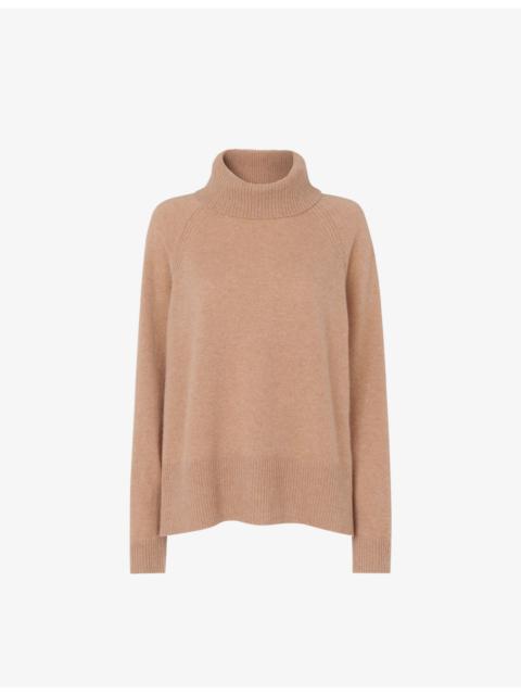 WHISTLES Turtleneck relaxed-fit cashmere jumper