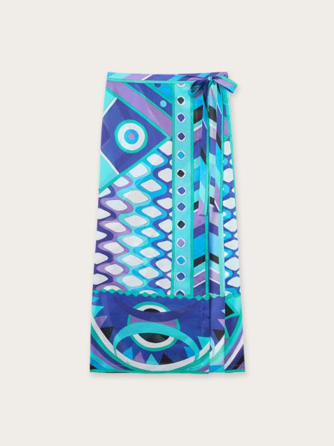 PUCCI VIVARA PRINT COTTON SARONG SKIRT