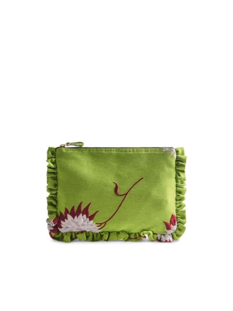 La DoubleJ ruffled clutch