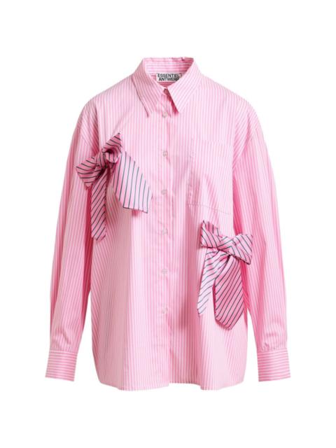 ESSENTIEL ANTWERP Jiwi striped bow-detail shirt