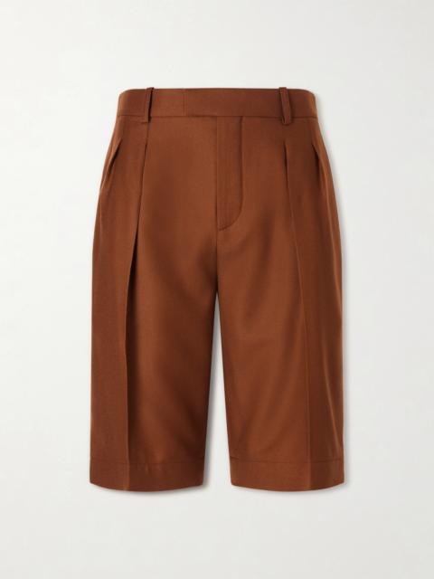 SAINT LAURENT Pleated Cashmere Shorts