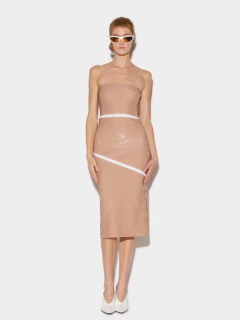 DSQUARED2 SEQUINNED ASYMMETRIC DRESS