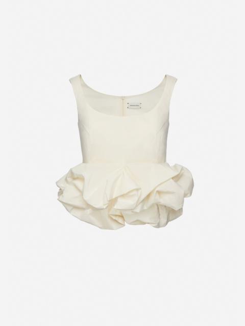 MAGDA BUTRYM Peplum tank blouse in cream