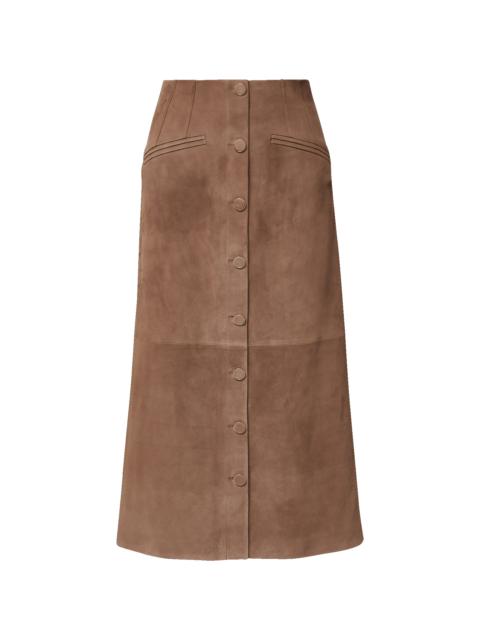 VERONICA BEARD CALLISIAN SUEDE MIDI SKIRT