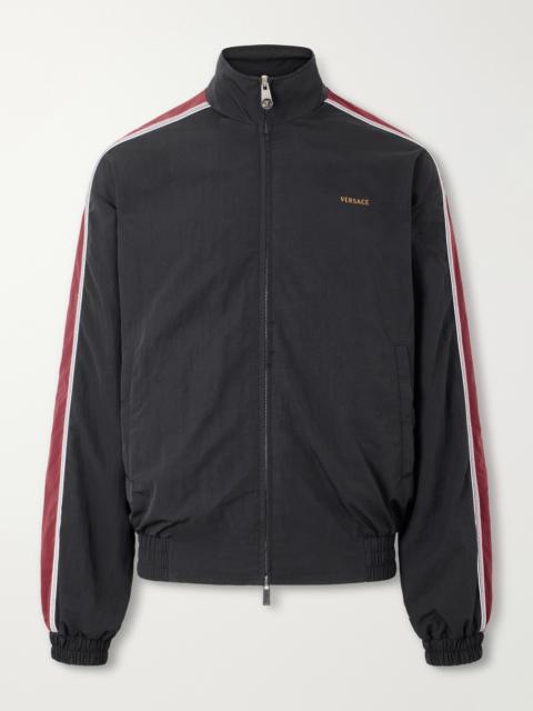 VERSACE Logo-Embroidered Shell Jacket