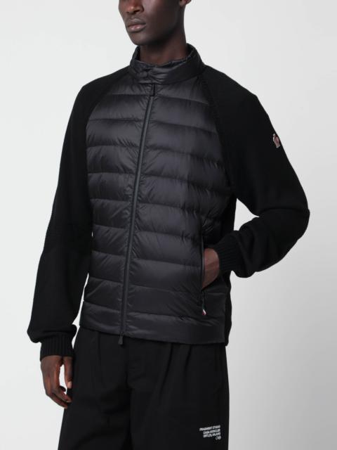 Moncler Grenoble Black padded zip-up cardigan in wool blend