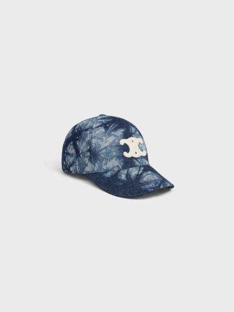 CELINE triomphe baseball cap in tie dye cotton