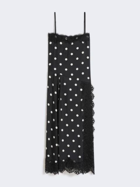 Sportmax Lace-detail long dress - black