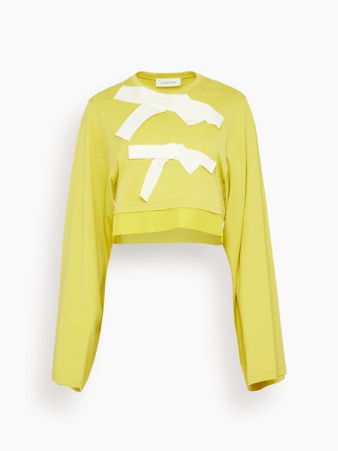 Lanvin Grosgrain Detail Top in Chamomile