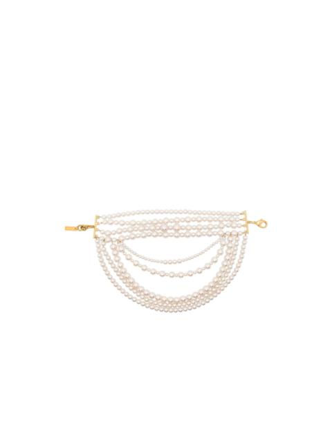 Moschino faux-pearl layered bracelet
