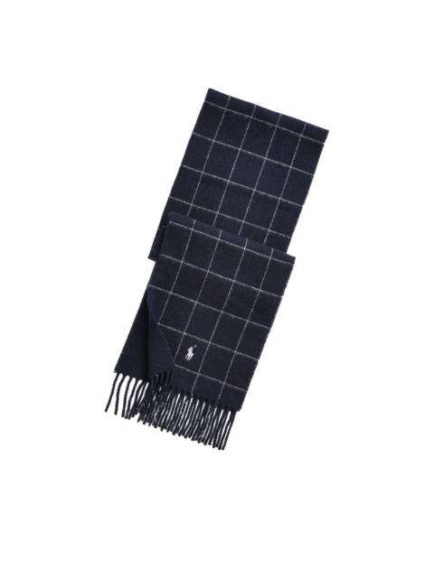 Polo Ralph Lauren check embroidered scarf