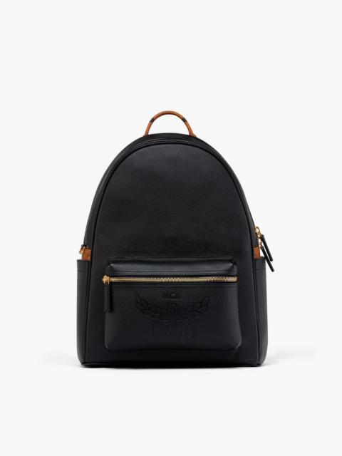 Stark Backpack in Embossed Logo Leather