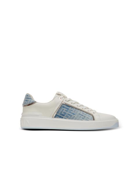 Balmain B-Court trainers in leather and denim