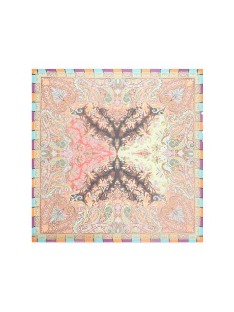 paisley-print silk scarf