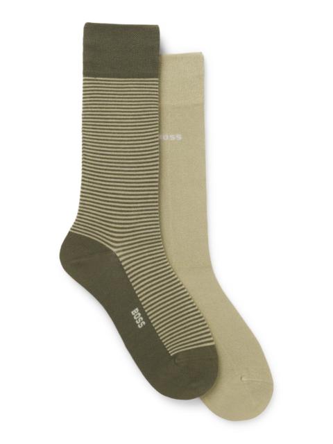 BOSS TWO-PACK OF REGULAR-LENGTH LOGO SOCKS
