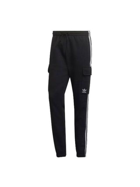 Men's adidas originals 3-stripes Sc Bundle Feet Sports Pants/Trousers/Joggers Black HG4829