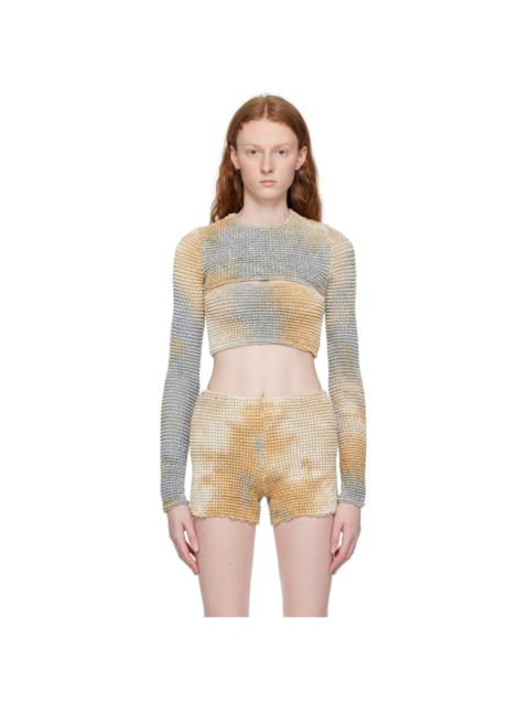 Off-White Beige & Navy Double Long Sleeve T-Shirt