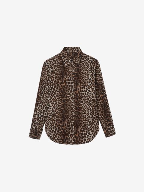 The Frankie Shop Lui Leopard Print Shirt - Brown