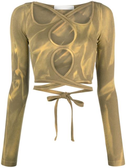 Dion Lee cut-out detail long-sleeve top