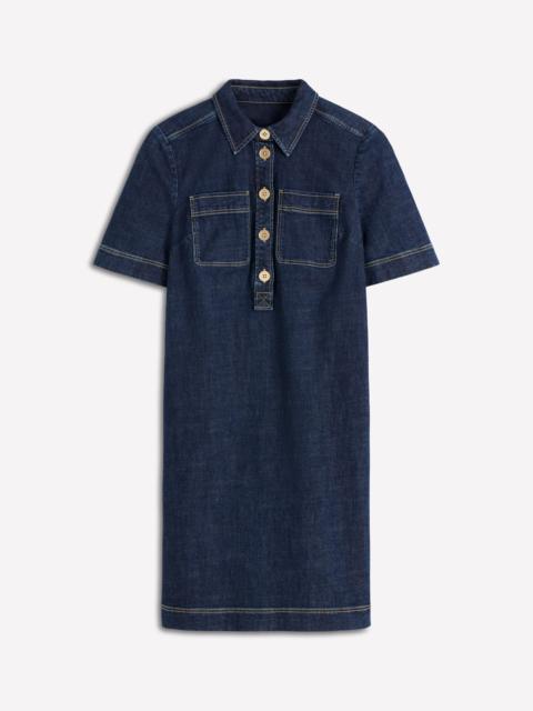 BODEN Zia Pocket Shift Dress-Dark Indigo