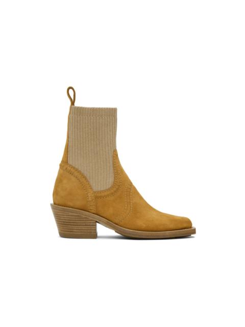 Chloé Tan Nellie Ankle Boots