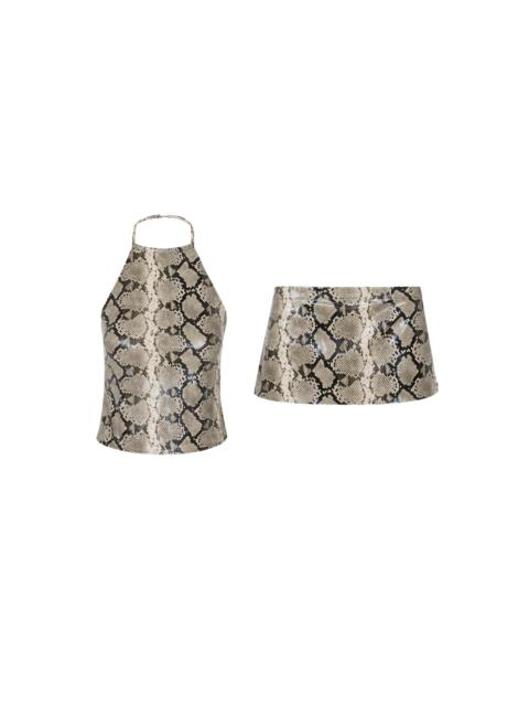 miaou NATALIA TOP + KIRA SKIRT - VEGAN PYTHON