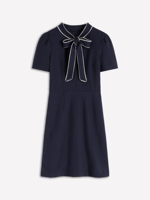 BODEN Pussy Bow Short Dress-Navy