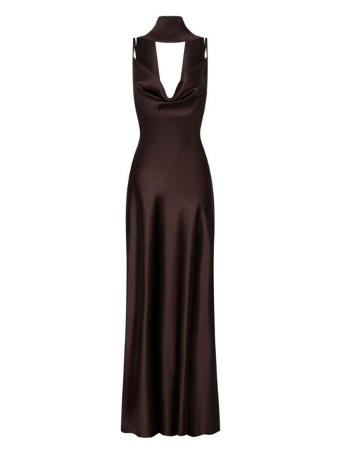 NICHOLAS Geneva cowl-neck maxi dress