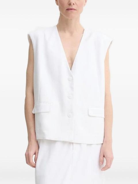 GESTUZ button-fastening sleeveless waistcoat