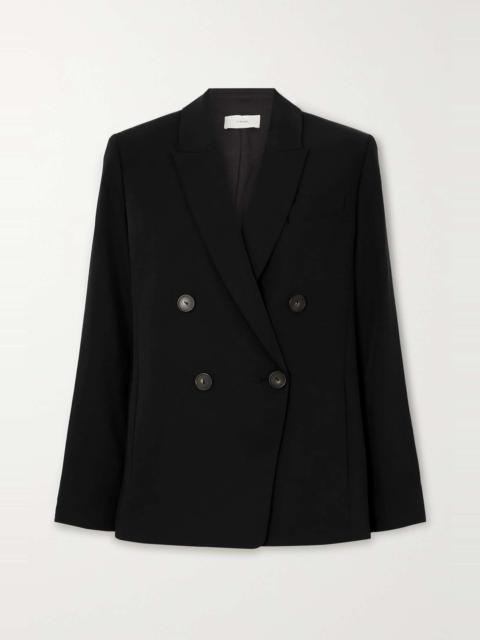 Double-breasted crepe blazer