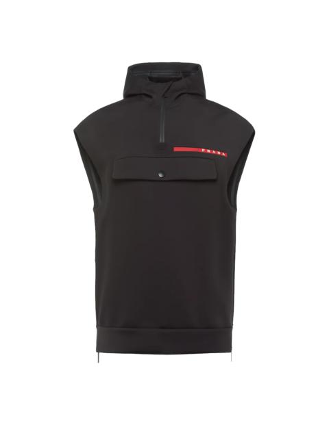 Prada Double Technical Jersey hoodie vest