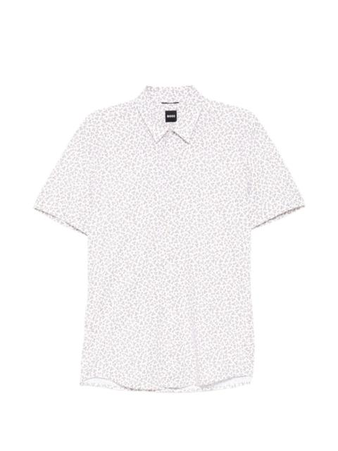 BOSS floral-print short-sleeve shirt