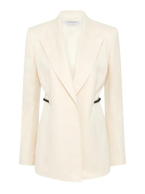 GABRIELA HEARST Epona Rope Blazer in Ivory Textured Linen Slub