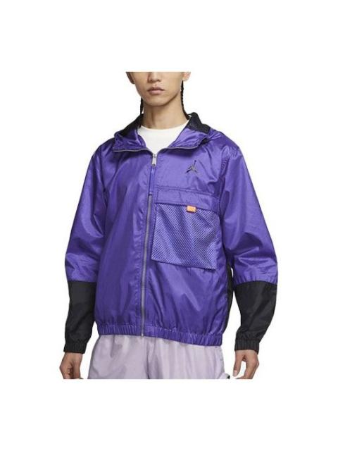 Jordan Air Jordan Colorblock Zipper Hooded Jacket Purple DM1868-579