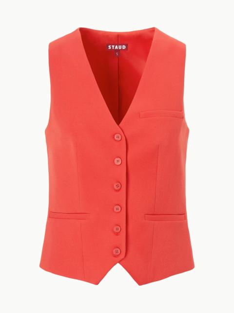 STAUD STAUD BRETT VEST TOMATO